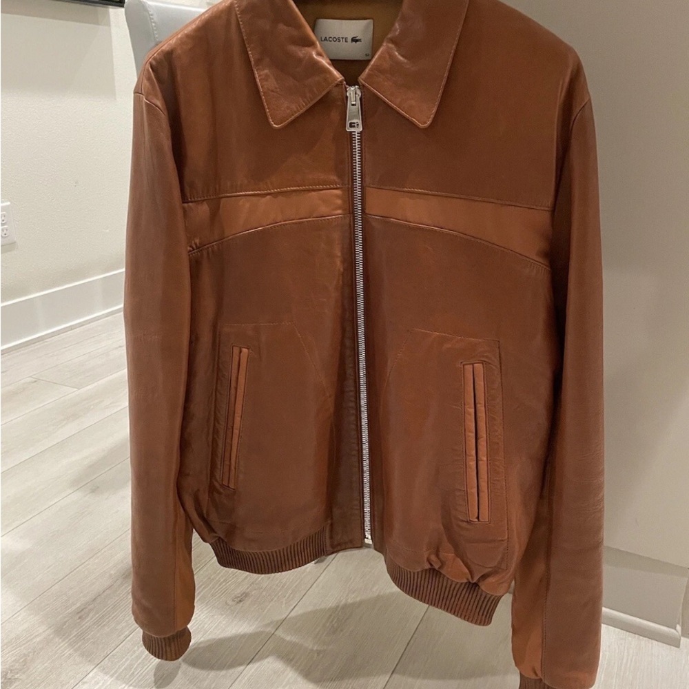 Lacoste Men's Tan Bomber Jacket